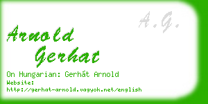 arnold gerhat business card